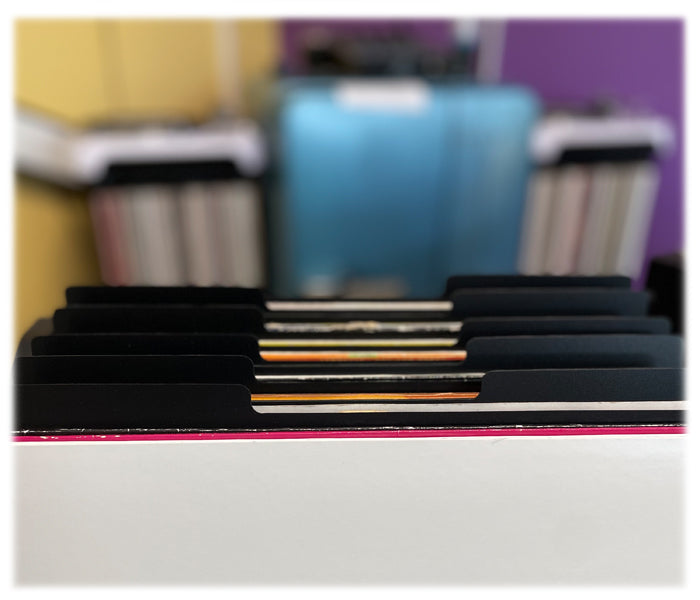 SCHWARZE KUNSTSTOFF-TEILER MIT ERHÖHUNG ZUM KATALOG 33 U/min 12" LP-SCHALLPLATTEN (20 Stk.)