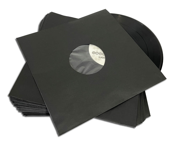 PAPIERHÜLLEN FÜR 78-RPM-SCHALLPLATTEN, 10-ZOLL-VINYL, SCHWARZ UND ANTISTATISCHES PAPIER (50 Stk.)