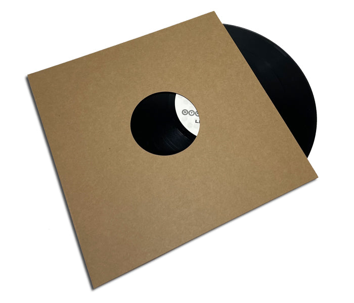 PORTADAS PARA DISCOS 78 RPM 10 PULGADAS CARTÓN MARRÓN CLARO CON ORIFICIO PARA ETIQUETAS (20 uds.)