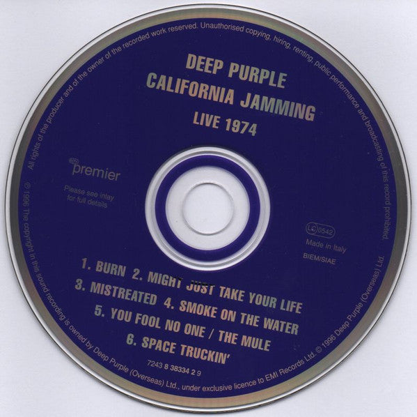 Deep Purple – California Jamming - Live 1974 - CD Album