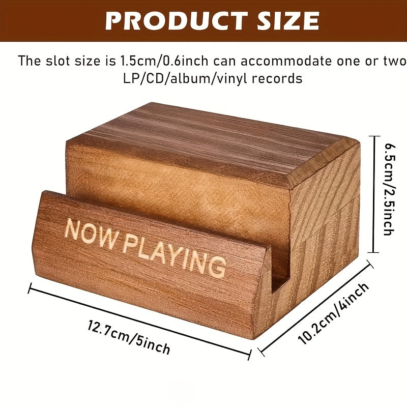 ESPOSITORE IN LEGNO MASSELLO PER DISCHI LP 33 GIRI VINILE 12 POLLICI