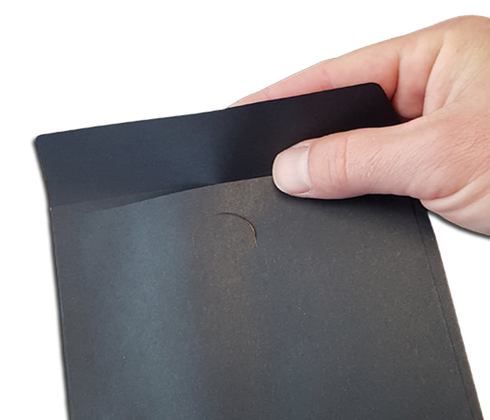 POCHETTES EN PAPIER NOIR POUR CD / DVD AVEC FERMETURE (100 pcs.)