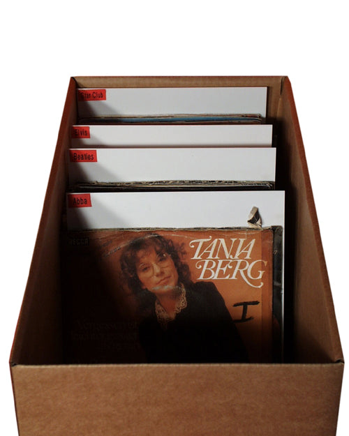 WEISSE KUNSTSTOFFTEILER ZUM KATALOGIEREN VON 45 U/MIN-SCHALLPLATTEN (20 Stk.)