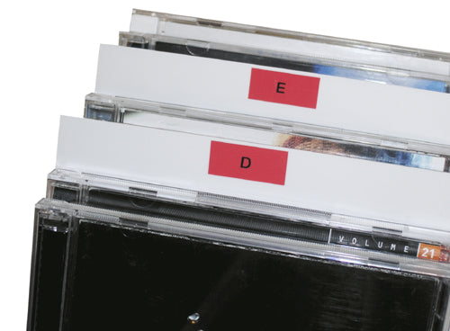 DIVISEURS EN PLASTIQUE BLANC POUR CATALOGUER LES DISQUES COMPACTS (20 pcs.)