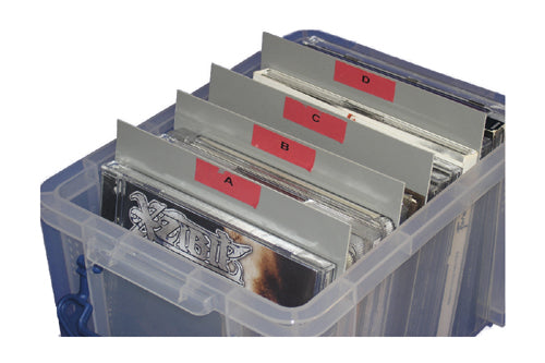 DIVISEURS EN PLASTIQUE GRIS POUR CATALOGUER LE DISQUE COMPACT (20 pcs.)