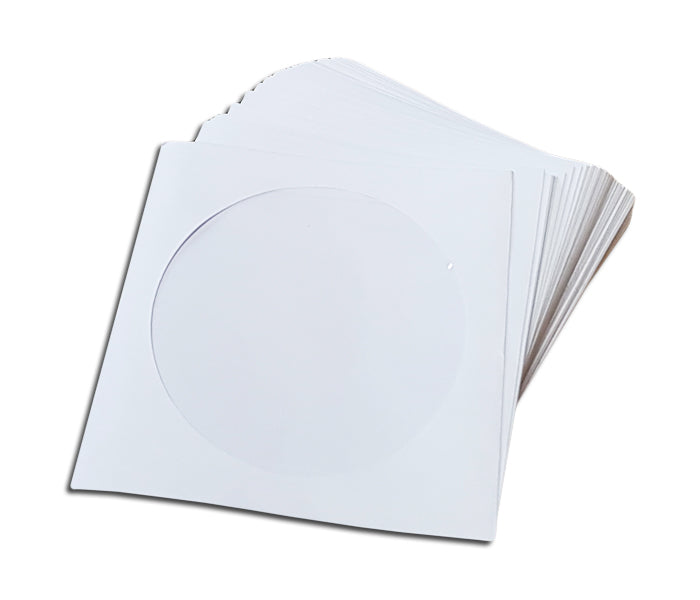 POCHETTES POUR CD / DVD EN PAPIER BLANC SANS FERMETURE (100 pcs.)
