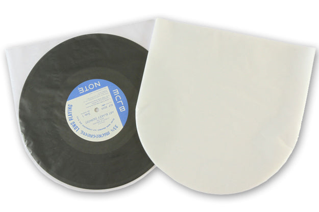 KATTA - TRANSPARENTE ANTISTATISCHE BEUTEL MIT RUNDER SEITE FÜR 10 "78 RPM SCHEIBEN (25 Stk.)