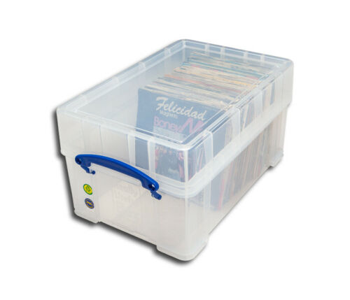 TRANSPARENTER BEHÄLTER FÜR 100 45-UPM 7-ZOLL-VINYLSCHEIBEN