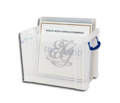 BOX TRANSPARENT POUR CONTENIR 50 DISQUES 33 RPM VINYLE 12 POUCES