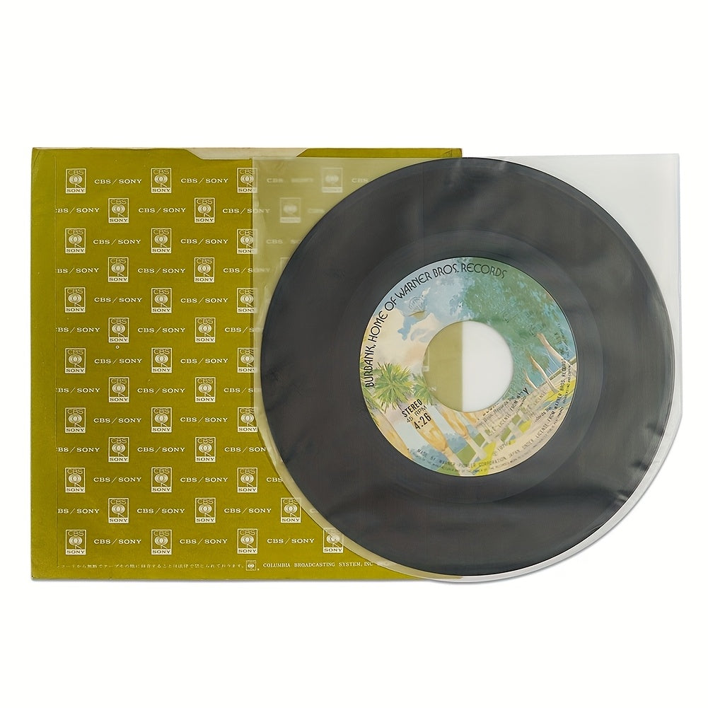 BUSTE ANTISTATICHE TRASPARENTI CON LATO TONDO PER DISCHI 7" 45 GIRI (50 pz.)