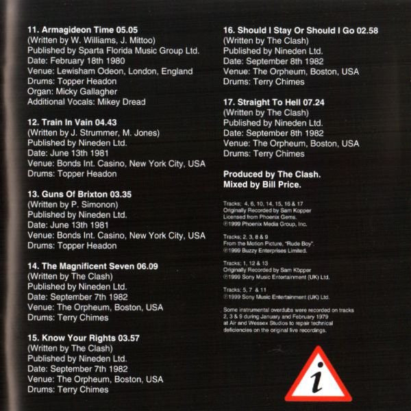 The Clash – From Here To Eternity Live - Cd