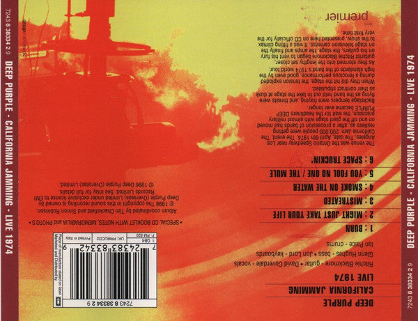 Deep Purple – California Jamming - Live 1974 - CD Album