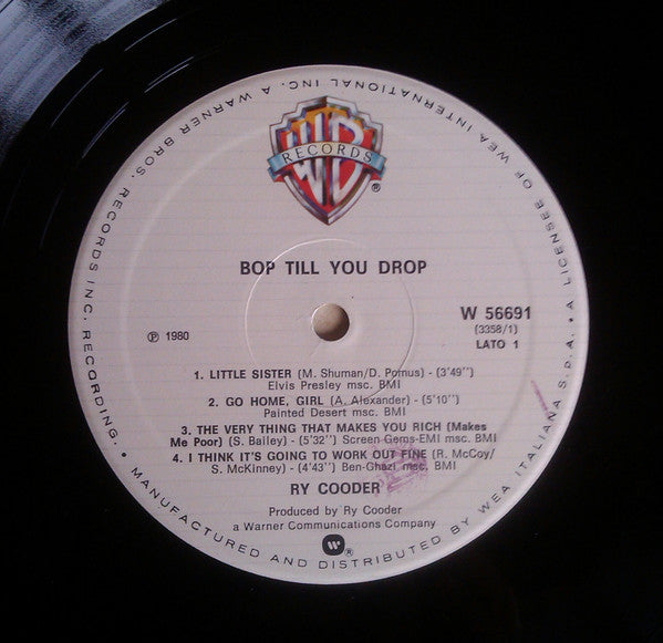 Ry Cooder – Bop Till You Drop - Vinyl Lp