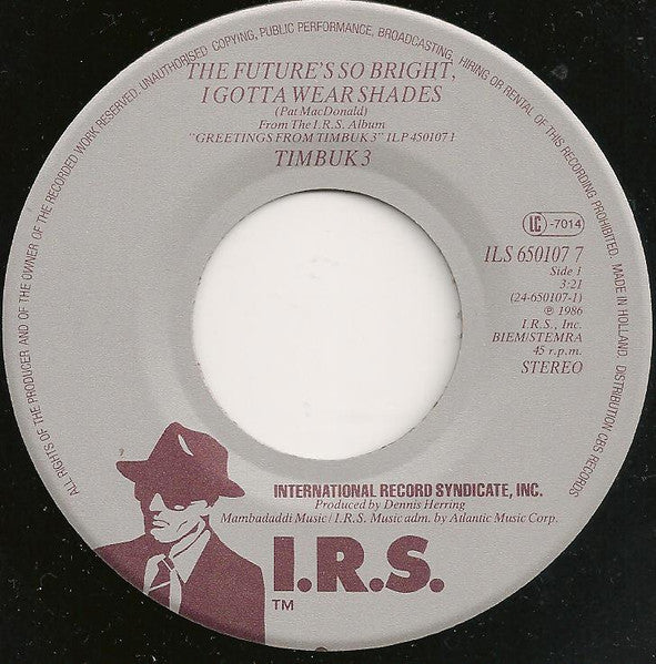 Timbuk 3 – The Future's So Bright, I Gotta Wear Shades - Vinyl 7"