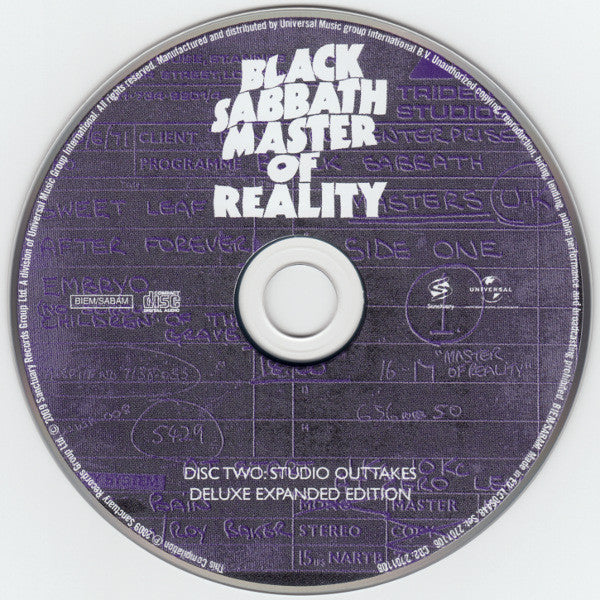 Black Sabbath – Master Of Reality - 2Cd