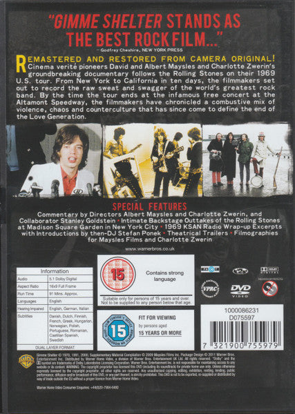 The Rolling Stones – Gimme Shelter - Dvd