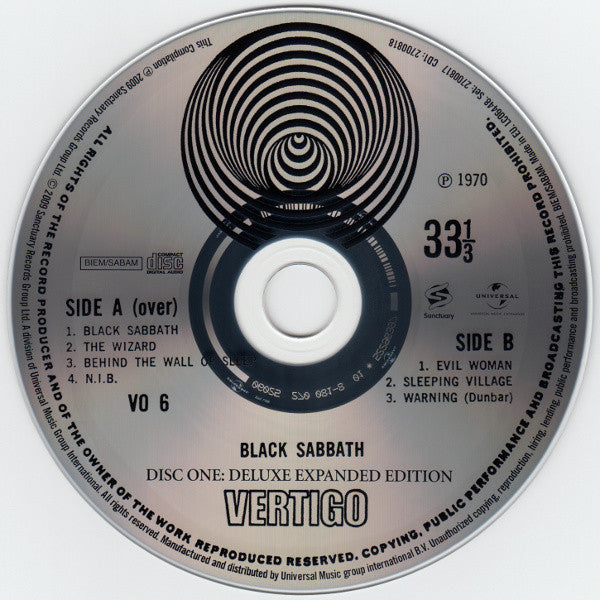 Black Sabbath – Black Sabbath - 2Cd deluxe edition