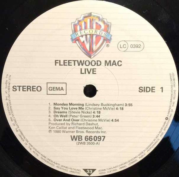 Fleetwood Mac – Fleetwood Mac Live - Vinyl 2Lp