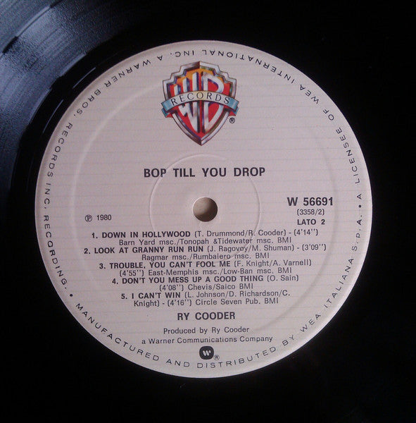 Ry Cooder – Bop Till You Drop - Vinyl Lp
