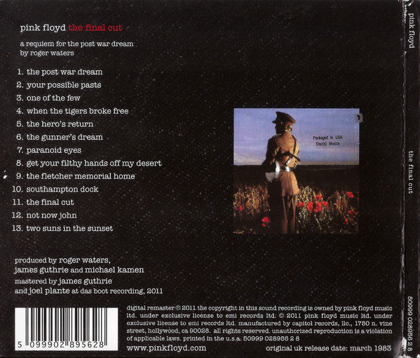 Pink Floyd – The Final Cut - Cd