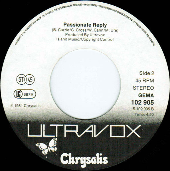 Ultravox – Vienna - Vinyl 7"