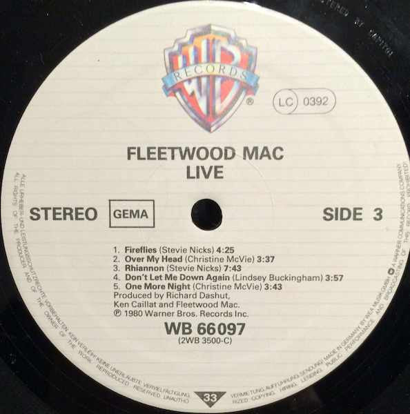 Fleetwood Mac – Fleetwood Mac Live - Vinyl 2Lp