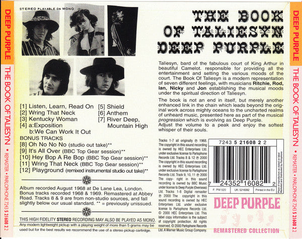 Deep Purple – The Book Of Taliesyn - CD Album