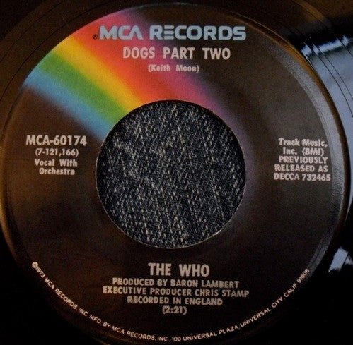 The Who – Pinball Wizard / Dogs Part Two - Vinyl 7"