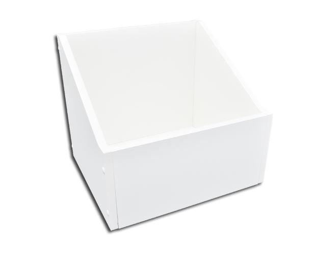 DJ BOX BLANCO MADERA CONTENEDOR 70 DISCOS LP 33 RPM VINILO 12 PULGADAS