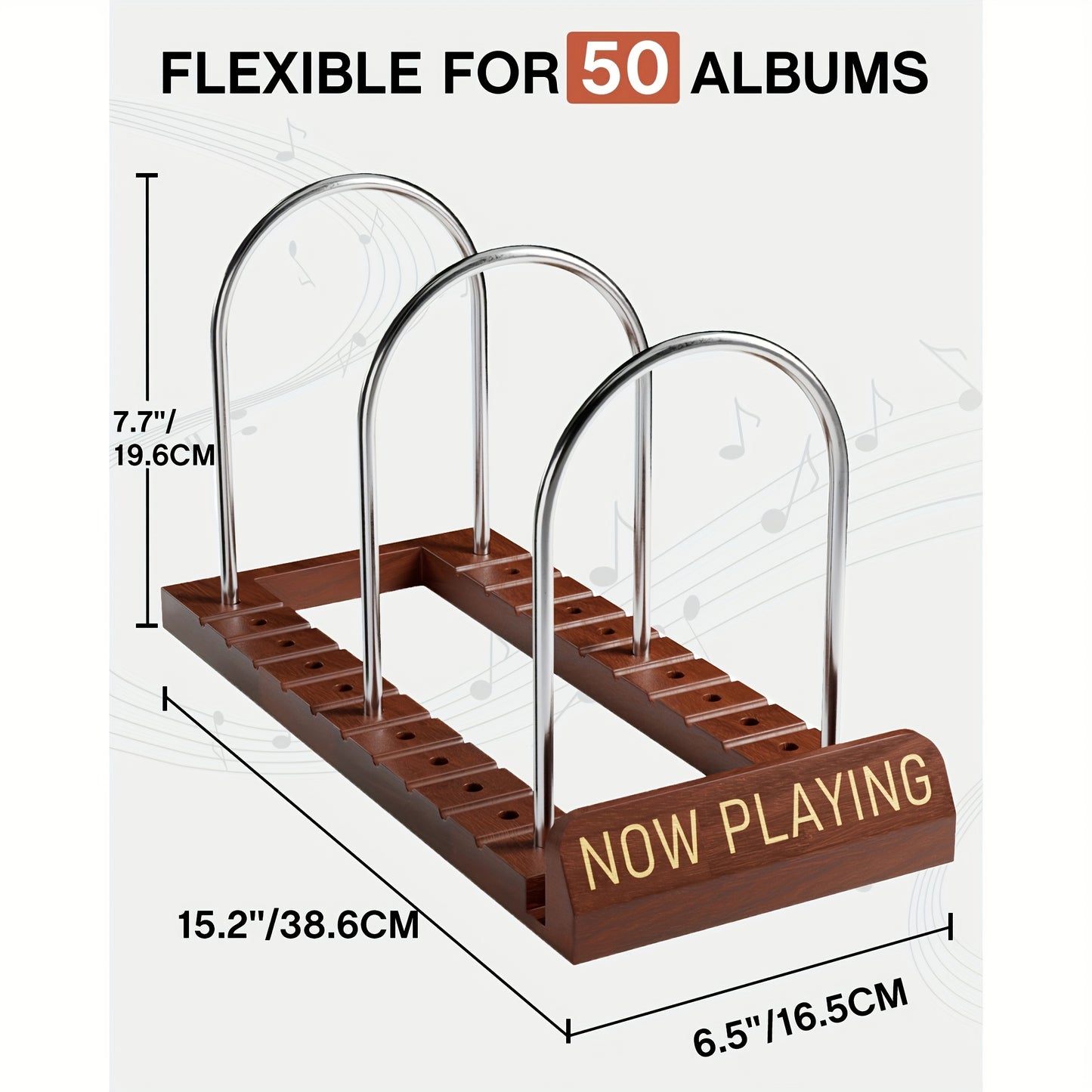 BOITE EN BOIS AVEC TABLEAU NOIR POUR VINYLE LP 33 RPM 12 POUCES (COULEUR NOYER)