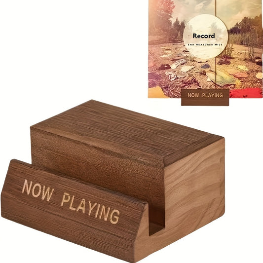 ESPOSITORE IN LEGNO MASSELLO PER DISCHI LP 33 GIRI VINILE 12 POLLICI
