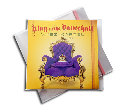 SCHUTZHÜLLEN FÜR LP 33 RPM 12" VINYL MIT KLEBEVERSCHLUSS POLYPROPYLEN DELUXE SLIM 40MY (100 Stk.)