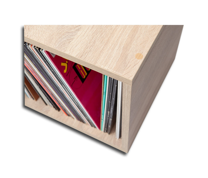 LP VINYLS CUBE OAK - CONTENITORE PER CIRCA 80 DISCHI LP