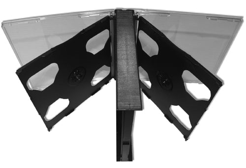 BOX JEWEL CASES - CAJA DE PLÁSTICO PARA 6 CD/DVD SOPORTES NEGROS (5 uds.)