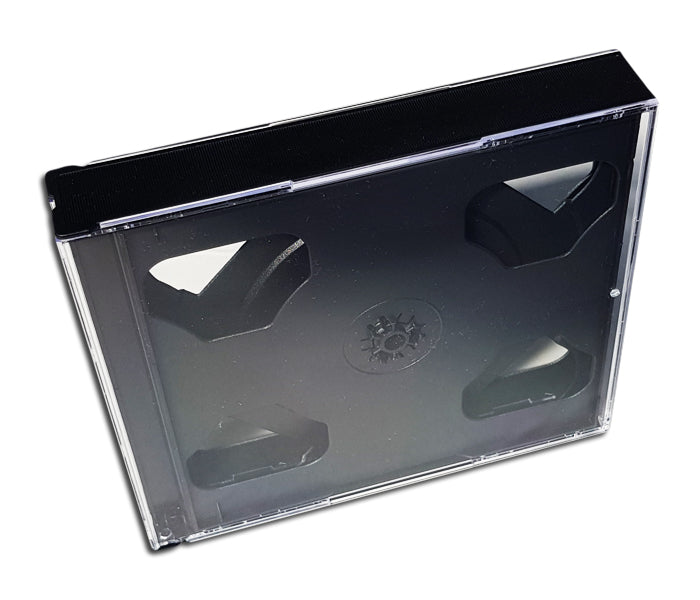 BOX JEWEL CASES - ÉTUI PLASTIQUE NOIR POUR 6 CD/DVD (5 pcs.)