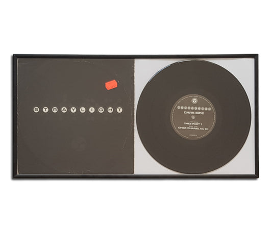 SCHWARZER ALUMINIUMRAHMEN FÜR 78 RPM 10" VINYL (2 SITZE)