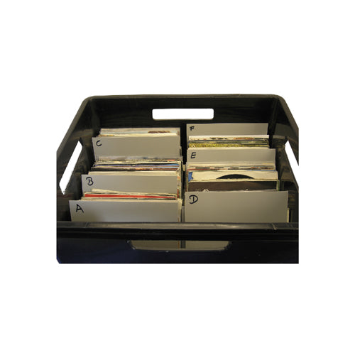 DIVIDERS IN GRAY PLASTIC FOR RECORDS 45 RPM VINYL 7 INCH (20 pcs.)