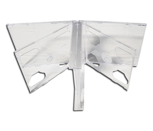 BOX JEWEL CASES - CUSTODIE IN PLASTICA PER 6 CD/DVD SUPPORTI TRASPARENTI (5 pz.)