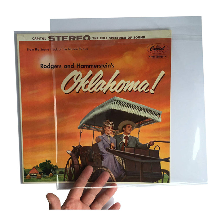 FUNDAS PARA DISCOS DE VINILO LP 33 RPM 12 PULGADAS CON CIERRE DE POLIPROPILENO 70 MY (100 uds.)