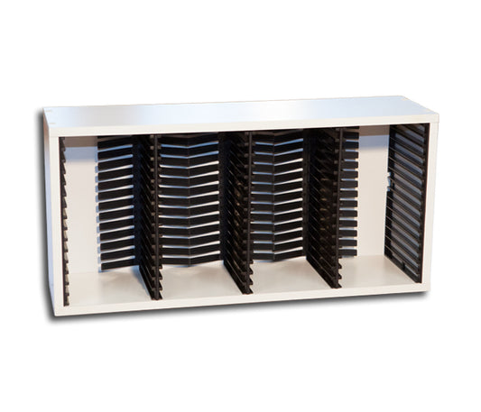 CAJA DE MADERA BLANCA PARA CONTENER 60 CDS CON ESTUCHE