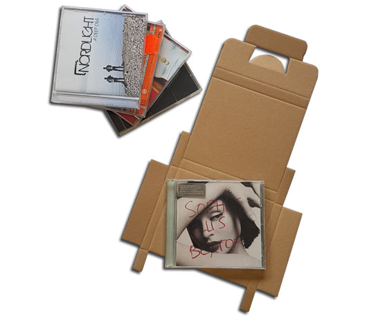 VERSANDKARTON COMPACT DISC MIT HÜLLE FÜR 1 CD (10 Stk.)