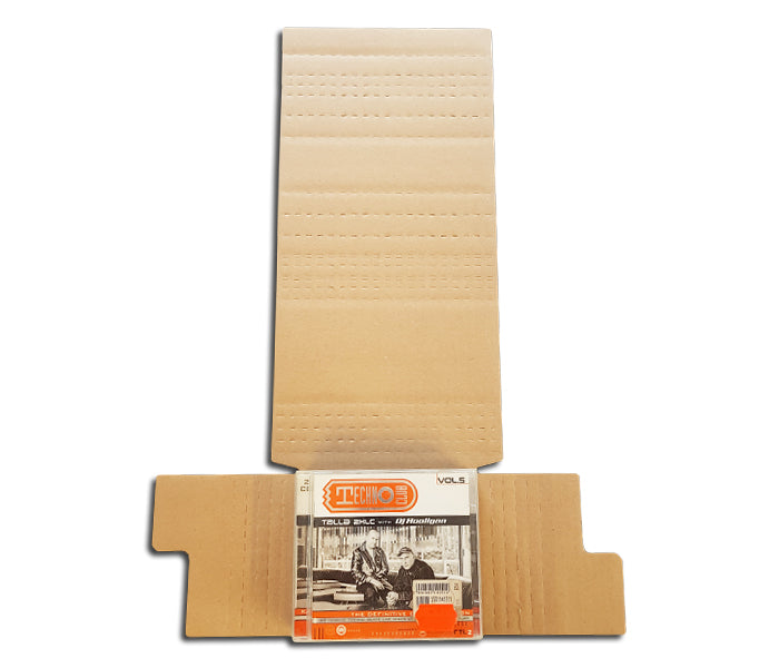 VERSANDKARTON COMPACT DISC MIT HÜLLE FÜR 1-5 CD (10 Stk.)