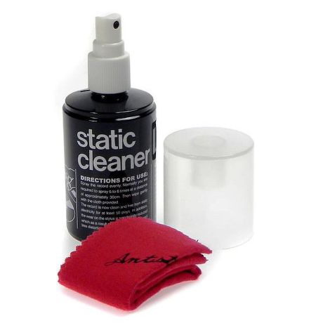 ANALOGIS STATIC CLEANER - SPRAY LÍQUIDO ANTIESTÁTICO + PAÑO PARA LA LIMPIEZA DE DISCOS DE VINILO