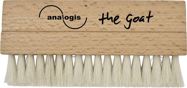 ANALOGIS THE GOAT BRUSH 4 - CEPILLO CON MANGO DE MADERA Y DISCOS DE VINILO DE PELO DE CABRA