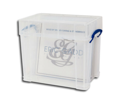 CONTENEDOR TRANSPARENTE PARA 50 DISCOS LP 33 RPM VINILO 12 PULGADAS