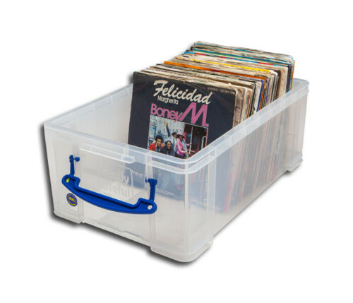 BOX TRANSPARENT POUR CONTENIR 100 DISQUES 45 RPM VINYLE 7 POUCES